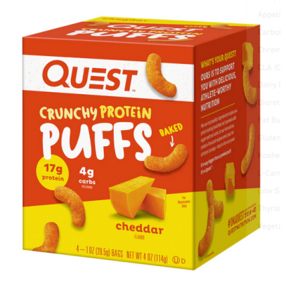 Crunchy Protein Puffs Cheddar (box of 10)